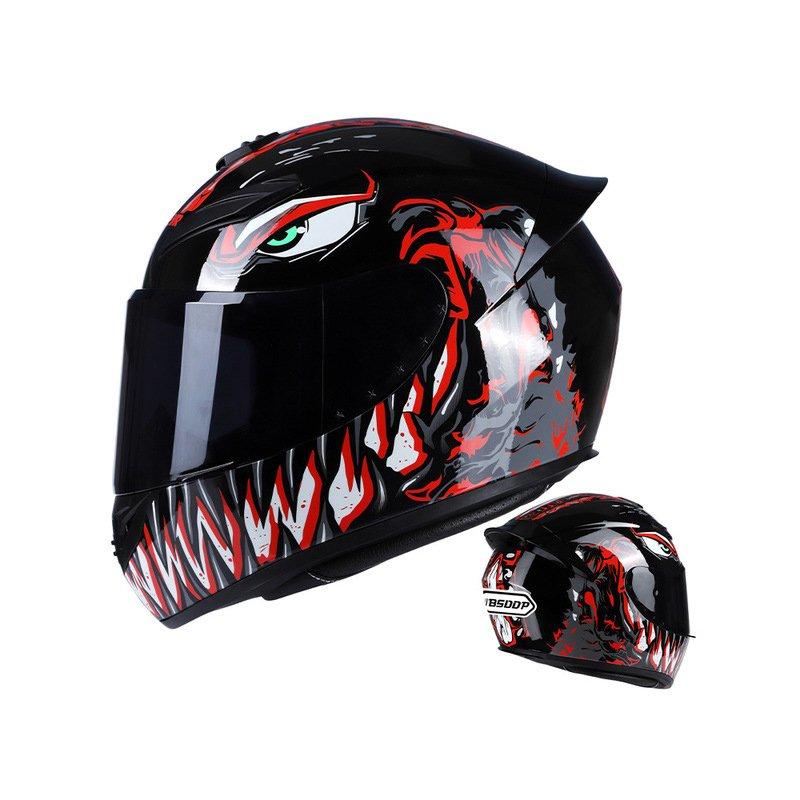 Motorcycle Helmets |   Men Women Motorcycle Helmet Large Tail Full Face Helmet Racing Motorcycle Running Helmet Red_M Motorcycle Accessories Motorcycle Helmets