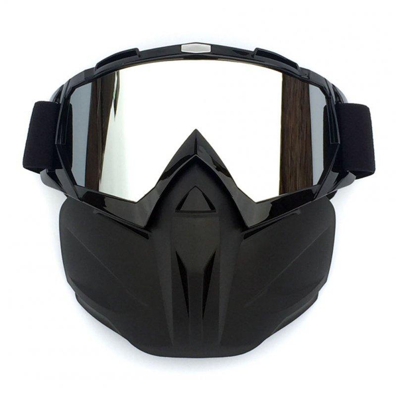 Motorcycle Helmets |   Outdoor Snowboard Snowmobile Eyewear Motorcycle Accessories Bright black frame mercury color lens