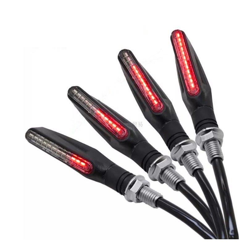 Motorcycle Lights |   4pcs 12V 12LED Flowing LED Motorcycle Turn Signal Indicators Lights Red light Motorcycle Accessories Motorcycle Lights