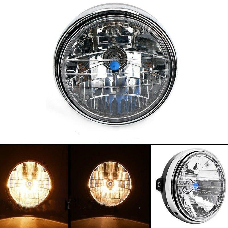 Motorcycle Lights |   7 Inch 35W Universal Motorcycle Headlight Transparent Crystal Glass Clear Lens Beam Round LED HeadLamp For Honda CB series Motorcycle Accessories Motorcycle Lights