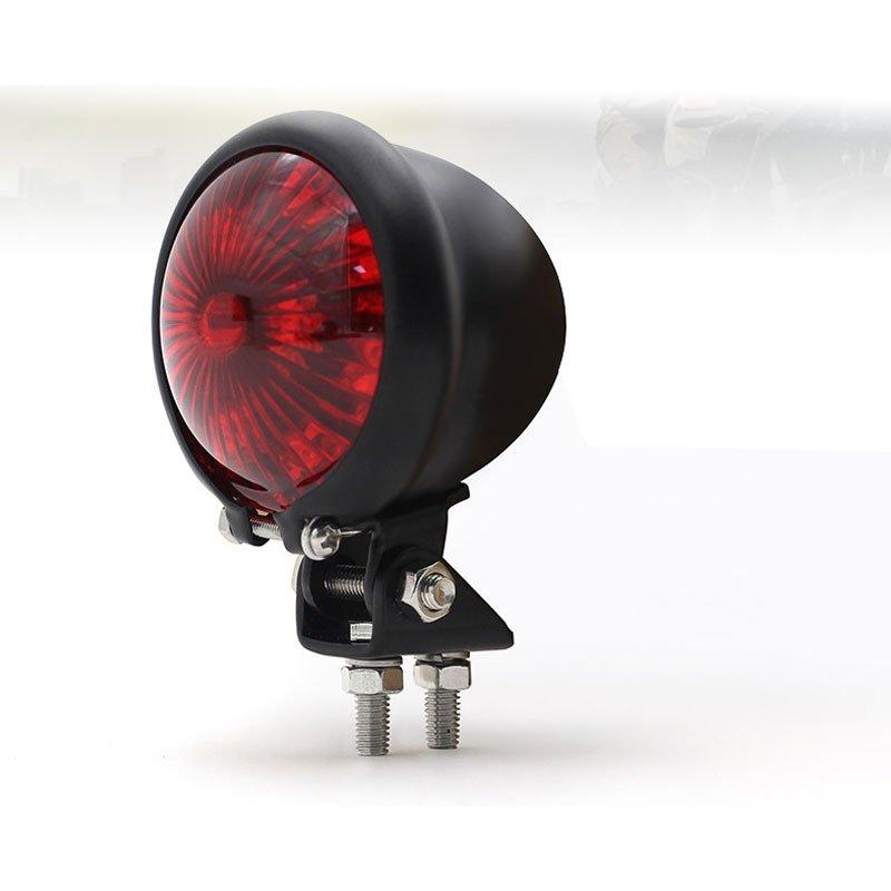 Motorcycle Lights |   Motorcycle 12v Led Cafe Racer Style Stop Tail  Light Motorbike Brake Rear Lamp Taillight Black shell red cover Motorcycle Accessories Black shell red cover