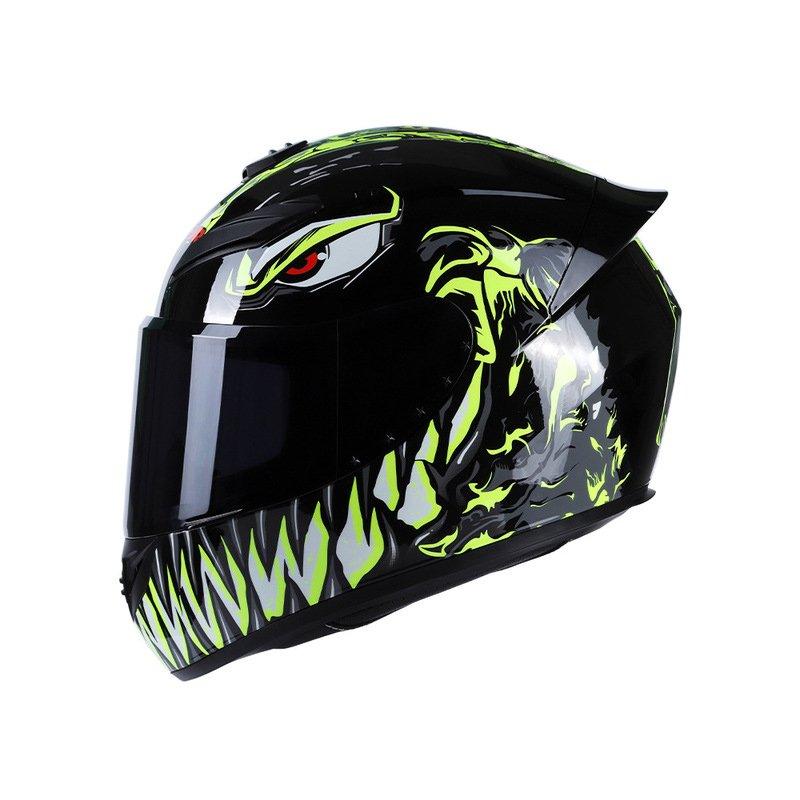 Motorcycle Helmets |   Men Women Motorcycle Helmet Large Tail Full Face Helmet Racing Motorcycle Running Helmet Yellow_XL Motorcycle Accessories Motorcycle Helmets